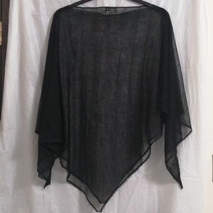 Hourglass Black Sheer Poncho Blouse